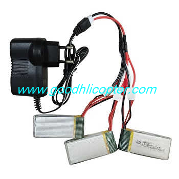 jjrc-v915-wltoys-v915-lama-helicopter parts Charger + 1 to 3 charge wire + 3pcs battery 3.7V 1000mah